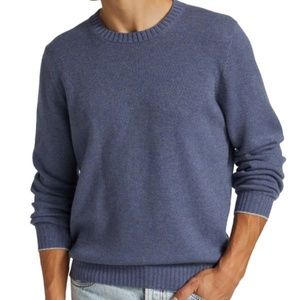 Brunello Cucinelli Men's Cashmere Crewneck Sweater Blue, size 60 (48)